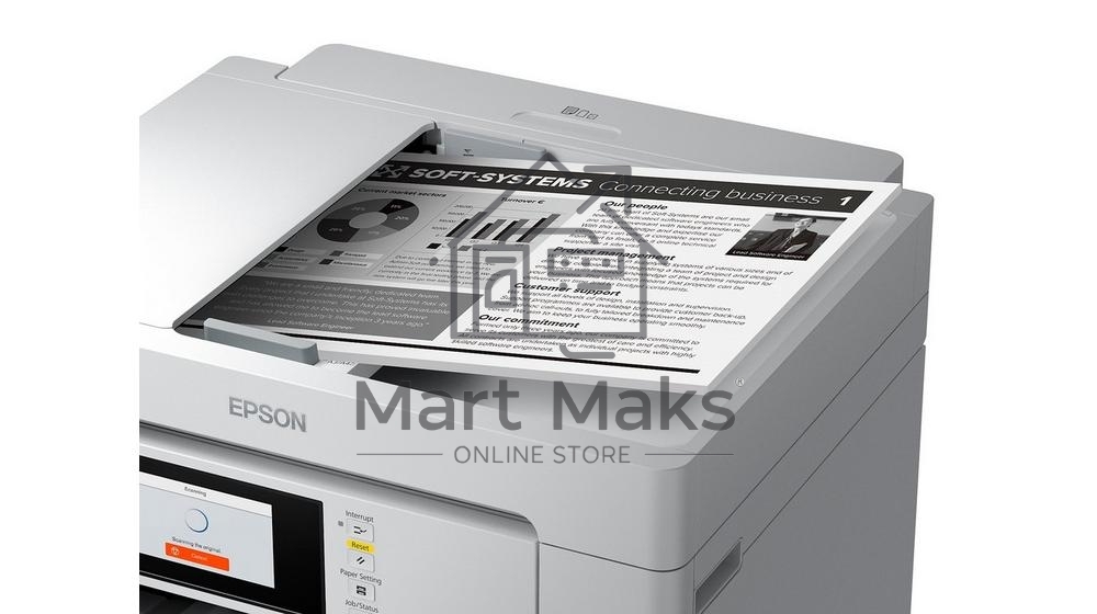 МФУ струйный EPSON M15180 (C11CJ41408), A3+, ч/б, печ. до 25 стр/мин., скан. до 26 стр/мин., 4800 x 1200 dpi (печать) 1200x1200dpi, USB, RJ-45, Wi-Fi, Air Print
