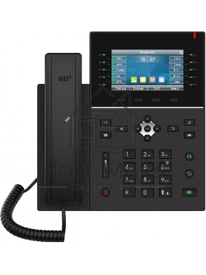 Fanvil IP телефон, 20 линий SIP, 2х10/100/1000, осн. цветной дисплей 480x272, записная нкига на 2000, IPv6. 60 клавиш быстрого набора, POE