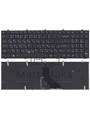 Клавиатура для ноутбука DNS Clevo W350 w370 черная c рамкой (плоский ENTER) подсветка Клавиатура для ноутбука DNS Clevo W350 w370 черная c рамкой (плоский ENTER) подсветка