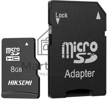 Флеш карта microSDHC 8GB HIKSEMI NEO ADAPTER HS-TF-C1/8G/ADAPTER <HS-TF-C1/8G/ADAPTER>  (с SD адаптером) R/W Speed 23/10MB/s