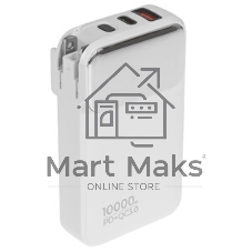 Портативный аккумулятор Perfeo (PF_E1632) - 10000 mAh, белый
