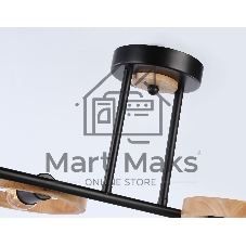 Светильник Ambrella light TR8248/4 BK/LWD черный/светлое дерево E27/4 max 40W 840*360*220