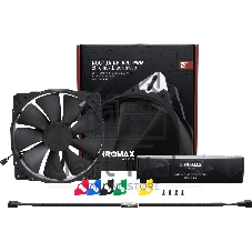 Вентилятор корпусной Noctua NF-A20 PWM chromax.black, 200 мм, 350-800 об/мин, 18.1 дБ, 4-pin PWM, без подсветки, черный