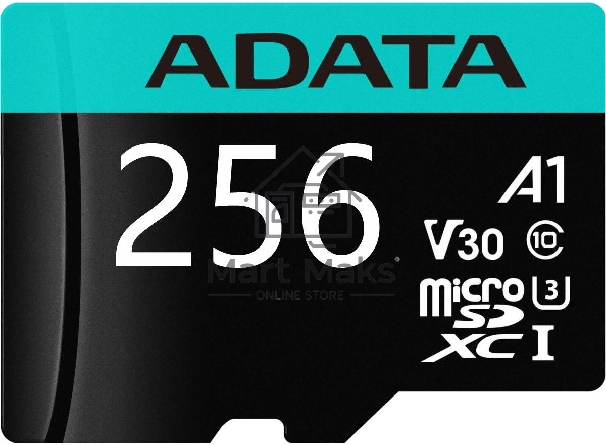 Карта памяти MICRO SDXC 256Gb W/AD. AUSDX256GUI3V30SA2-RA1 ADATA