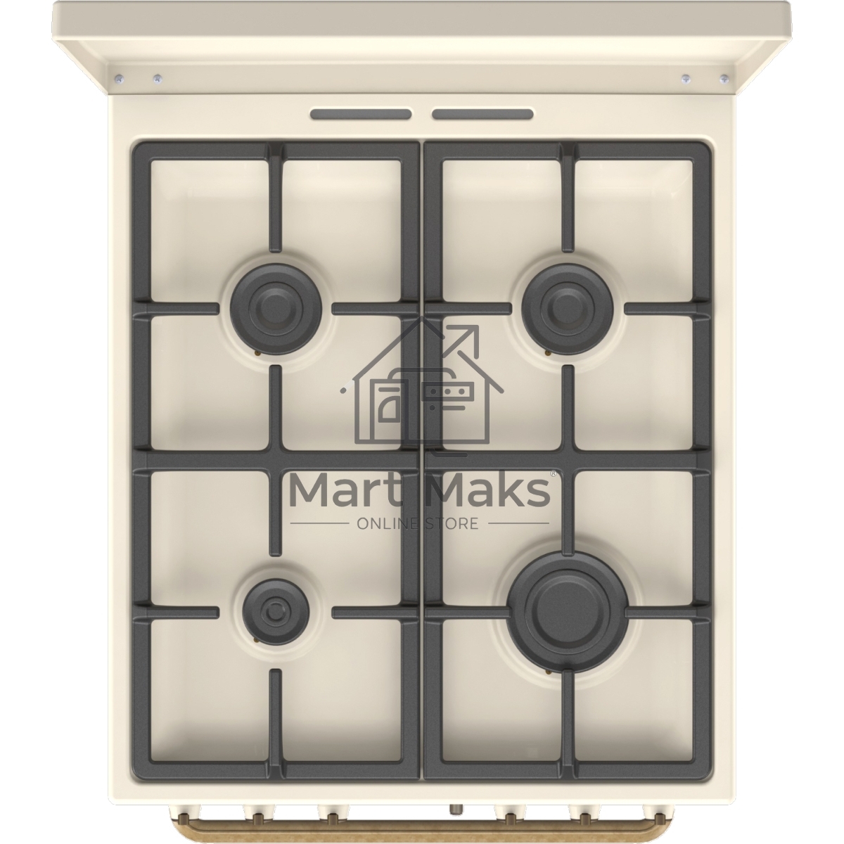 Плита комбинированная Gorenje GKS5B70CLI бежевый, конфорок 4 газовых, духовка 70 л, 50 см x 85 см x 59.4 см