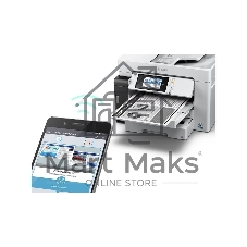 МФУ струйное EPSON M15180 (C11CJ41408), A3+, ч/б, печ. до 25 стр/мин., скан. до 26 стр/мин., 4800 x 1200 dpi (печать) 1200x1200dpi, USB, RJ-45, Wi-Fi, Air Print