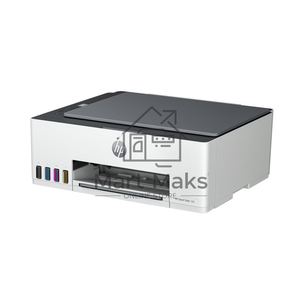 МФУ струйный HP Smart Tank 580 AiO (1F3Y2A), A4, цветной, печ. до 22 стр/мин. (ч/б) до 16 стр/мин. (цвет), 1200 x 1200 dpi, USB, Wi-Fi, Air Print, Mopria