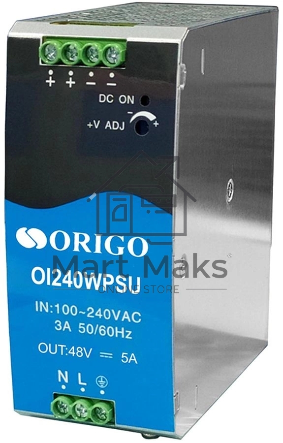 Источник питания ORIGO Power Supply for OIxxxx series, 240W, 48V DC output, -40 to 70 °C, DIN-Rail