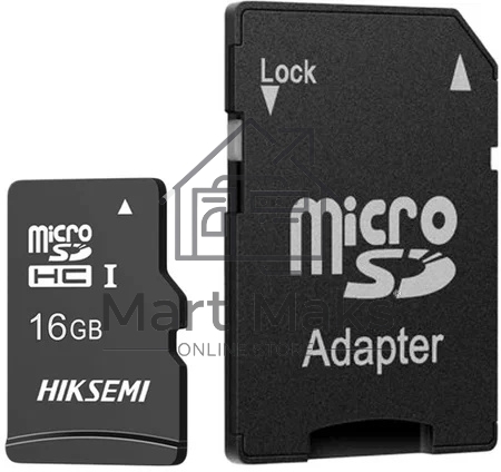 Флеш карта microSDHC 16GB HIKSEMI NEO ADAPTER HS-TF-C1/16G/ADAPTER <HS-TF-C1/16G/ADAPTER>  (с SD адаптером) R/W Speed 23/10MB/s