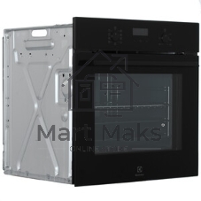 Встраиваемый духовой шкаф Electrolux EOF5H50BZ, Духовой шкаф электрический с конвекцией, приготовление на пару, объем 65 л, 8 режимов, очистка каталитическая, 2 стекла в дверце, направляющие проволочные, черный