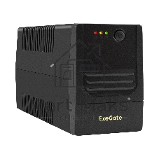 Источник бесперебойного питания ExeGate Power NB-1000.LED.AVR.2SH (1000VA/650W, LED, AVR, 2*Schuko, батарея 12V 9Ah, черный)