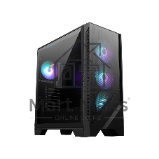 Компьютерный корпус без блока питания Case MSI MAG FORGE 321R AIRFLOW, Midi-Tower, TG, 4x120мм ARGB, 2xUSB 3.2, 1xUSB 3.2 Type-C, ATX, mATX, mITX черный