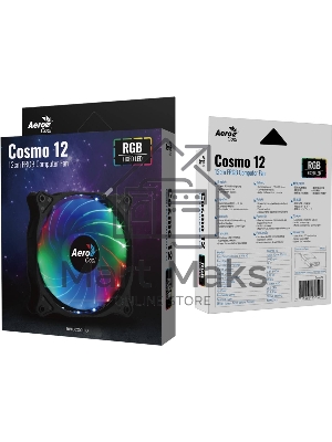 Вентилятор Aerocool/Formula Cosmo 12 черный, 120 мм, 1000 об/мин, 23.9 дБ, 4 pin
