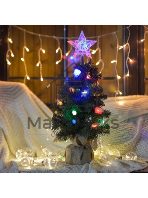 Гирлянда светодиодная Neon-night универсальная с насадками (шарики, снежинки, елочки) 30 LED МУЛЬТИКОЛОР, 4,4 метра с контроллером