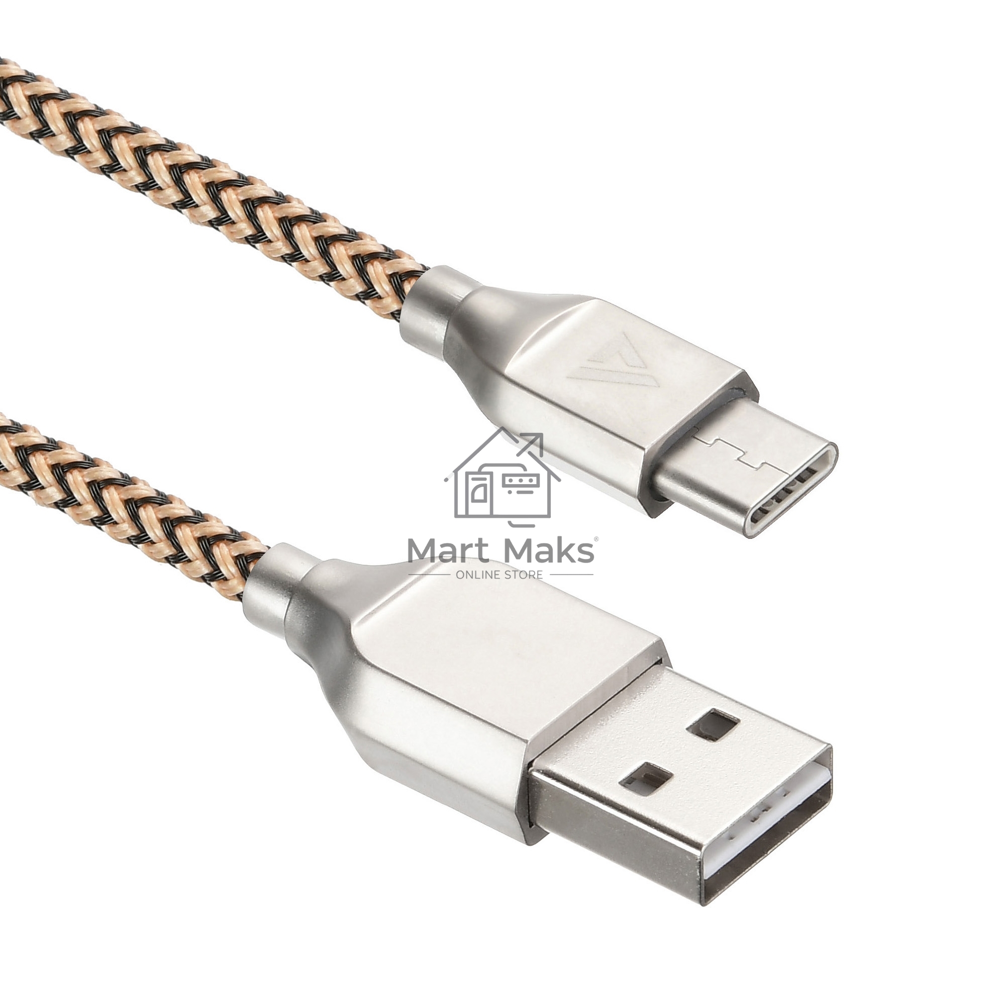 Кабель USB ACD-Titan Type-C ~ USB-A Нейлон, 1м, желто-черный (ACD-U927-C2Y)