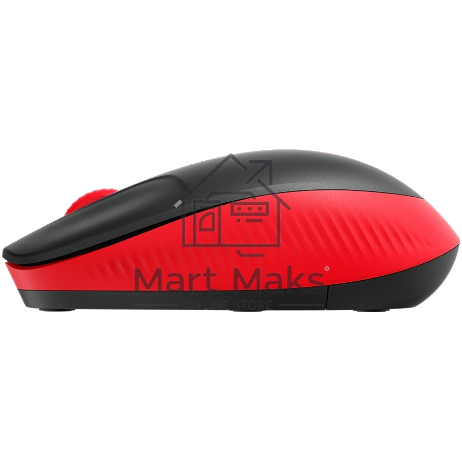 Мышь беспроводная Logitech M190 черный/красный, 1000 dpi, радиоканал, USB, кнопки - 3