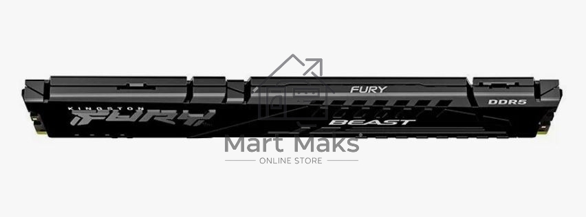 Оперативная память Kingston Fury Beast, DDR5, 16GB (1x16 GB), 5200 MHz, CL40, DIMM, с радиатором, черный