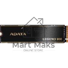 Накопитель SSD ADATA LEGEND 900, 2000Gb, PCIe 4.0 x4, 2280, NVMe, R/W 7000/5400, с радиатором
