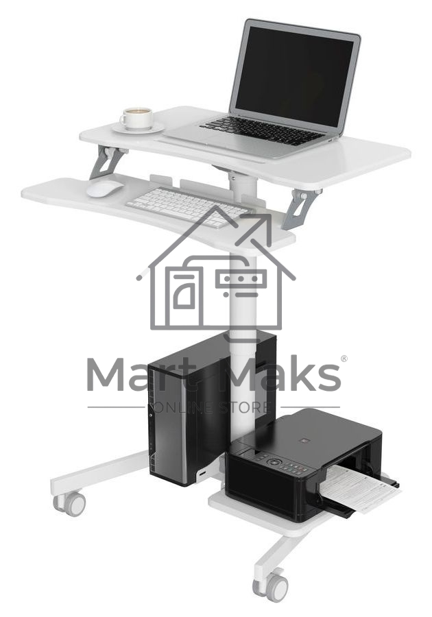 Стол для ноутбука Cactus VM-FDS108 столешница МДФ белый 71x39.2x110см (CS-FDS108WWT)