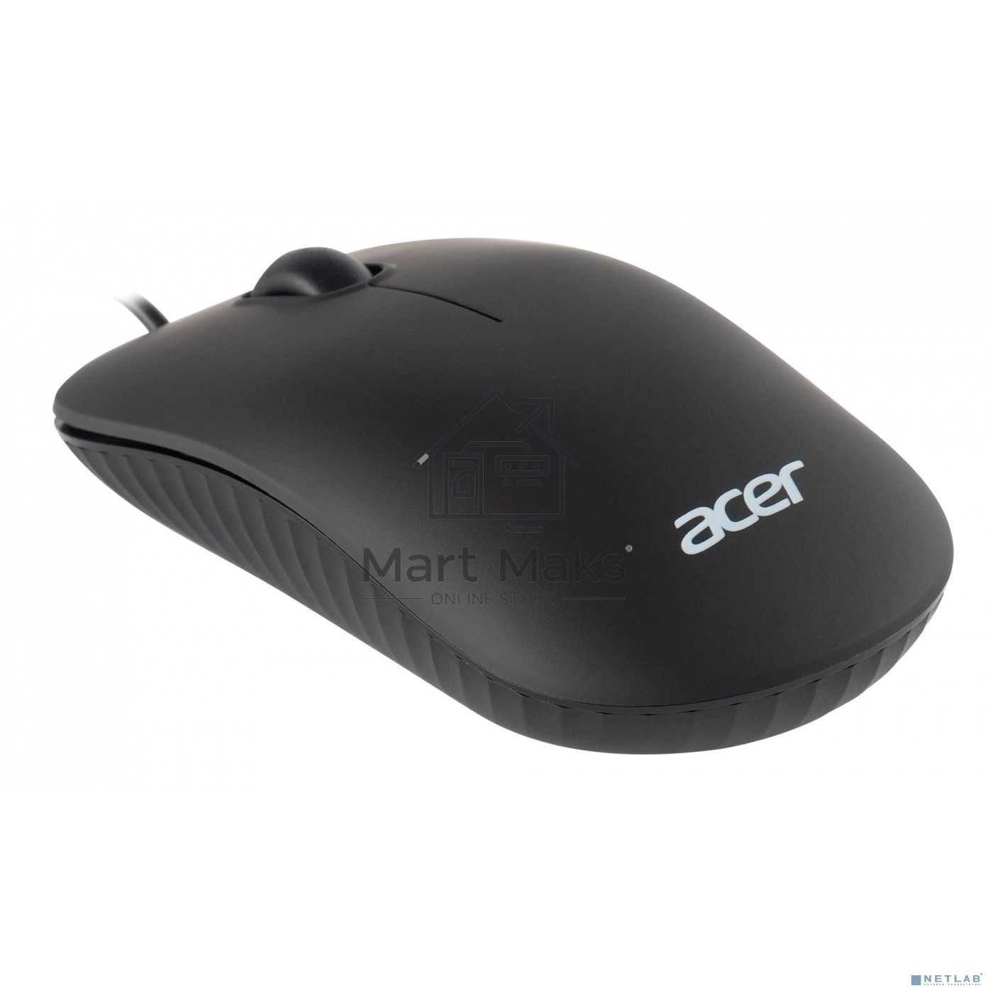 Мышь проводная Acer OMW122 черный, 1200 dpi, USB, кнопки - 3