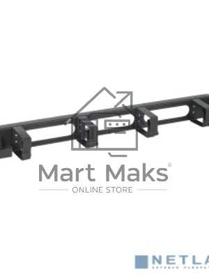 ITK CO05-1M6R Кабельный органайзер 1U 2 боковых горизонт. и 4 вертик. кольца, черный