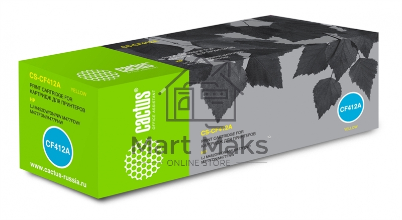 Картридж лазерный Cactus CS-CF412A желтый (2300 стр.) для HP LJ M452DW/DN/NW, M477FDW/M477FDN/M477FNW