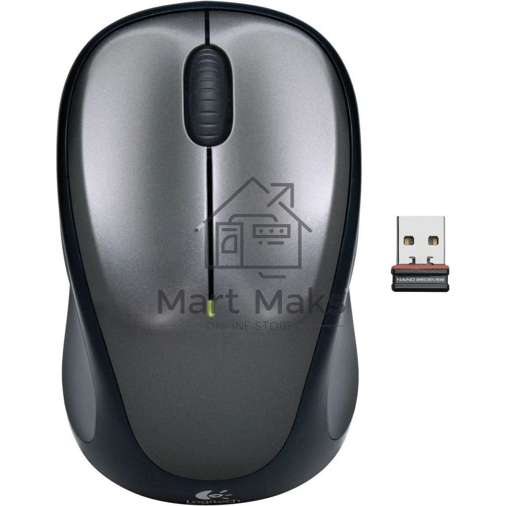 Мышь беспроводная Logitech M235 серый/черный, 1000 dpi, радиоканал, USB, кнопки - 3