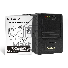 Источник бесперебойного питания ExeGate Power NB-1000.LED.AVR.2SH (1000VA/650W, LED, AVR, 2*Schuko, батарея 12V 9Ah, черный)