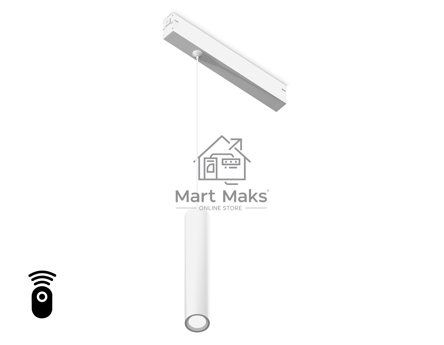 Управляемый светодиодный светильник для шинопровода Magnetic Ambrella light GL1431 WH белый IP20 10W 3000K-6400K 220V 24° D35*240 H1500 (Без ПДУ)