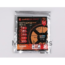 Светодиодная лента Ambrella light GS3901 2835 324Led/ 26W m/ 24V IP20 3000K/ 5000*18*1.2mm (2 конт.)