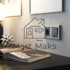 Розетка с заземлением, шторками и USB тип A+C (графит матовый)