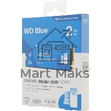 Накопитель SSD WD Blue SN5000 WDS200T4B0E, 2Tb, PCIe 4.0 x4, M.2 2280, NVMe, R/W 5150/4850