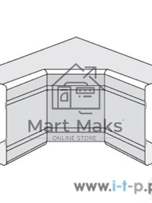 Угол для кабель-канала внутренний неизменяемый 90град. 80х60 NIA DKC 01828