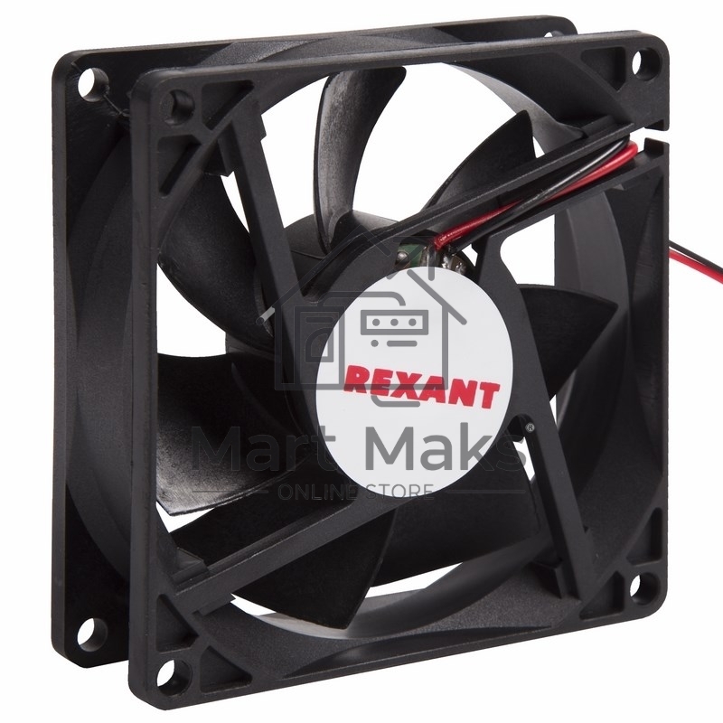 Вентилятор для корпуса Rexant RX 8025MS 24VDC черный, 80 мм, 2600 об/мин, 30 дБ, 2 pin
