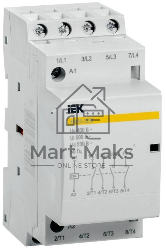 Контактор модульный КМ20-22М AC IEK MKK11-20-22