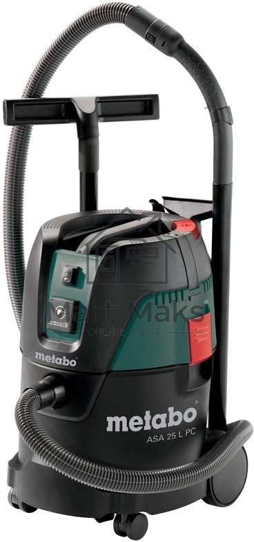 Пылесос строительный Metabo ASA 25 L PC 602014000 Пылесос 1250вт,розетка,ручн.очистка, бак 25л, вес 8.3 кг