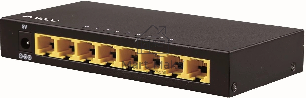 Коммутатор неуправляемый ORIGO Unmanaged Switch, 8x1000Base-T, metal case