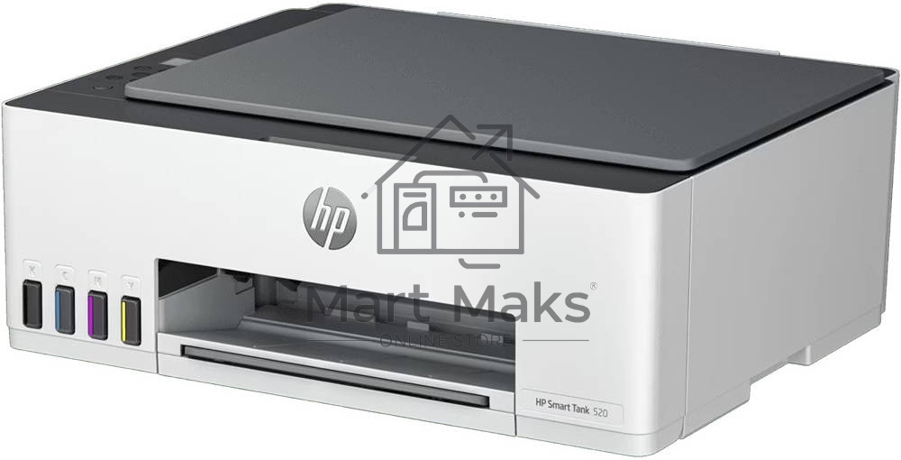 МФУ струйный HP Smart Tank 520 (1F3W2A), A4, цветной, печ. до 12 стр/мин. (ч/б) до 5 стр/мин. (цвет), 1200 x 1200 dpi, USB