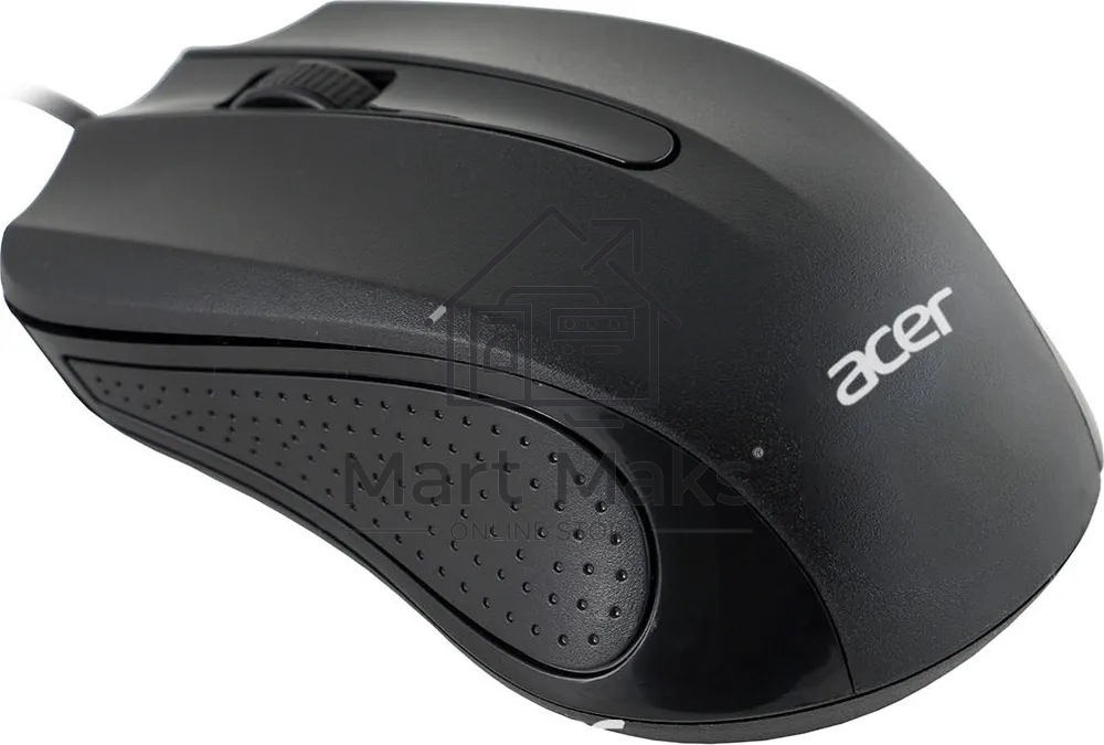 Мышь проводная Acer OMW010 черный, 1200 dpi, USB, кнопки - 3