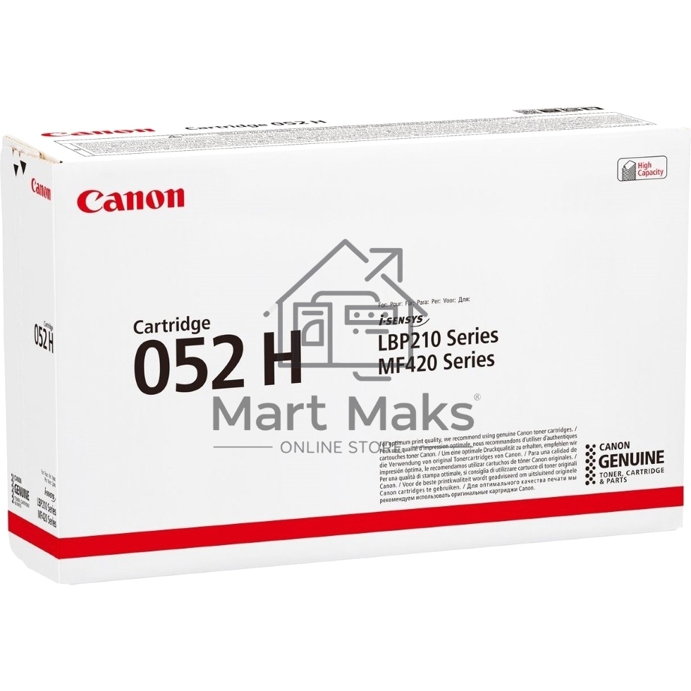 Картридж лазерный Canon 052 H 2200C002 черный (9200 стр.) для Canon MF421dw/MF426dw/MF428x/MF429x