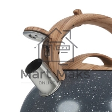 Чайник для плиты ALPENKOK AK-514/1, 3л, нержавейка со свистком(12)