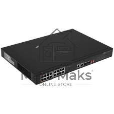Коммутатор Dahua DH-S3218-16ET-135, 16×100 Мбит/с + 2×1 Гбит/с Combo, неуправляемый