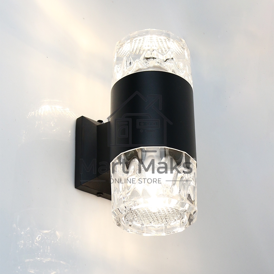 Фасадный светильник General GWL-2MR16-GU10-R-IP65 Черный Фрозен