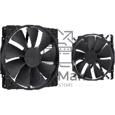 Вентилятор корпусной Noctua NF-A20 PWM chromax.black, 200 мм, 350-800 об/мин, 18.1 дБ, 4-pin PWM, без подсветки, черный