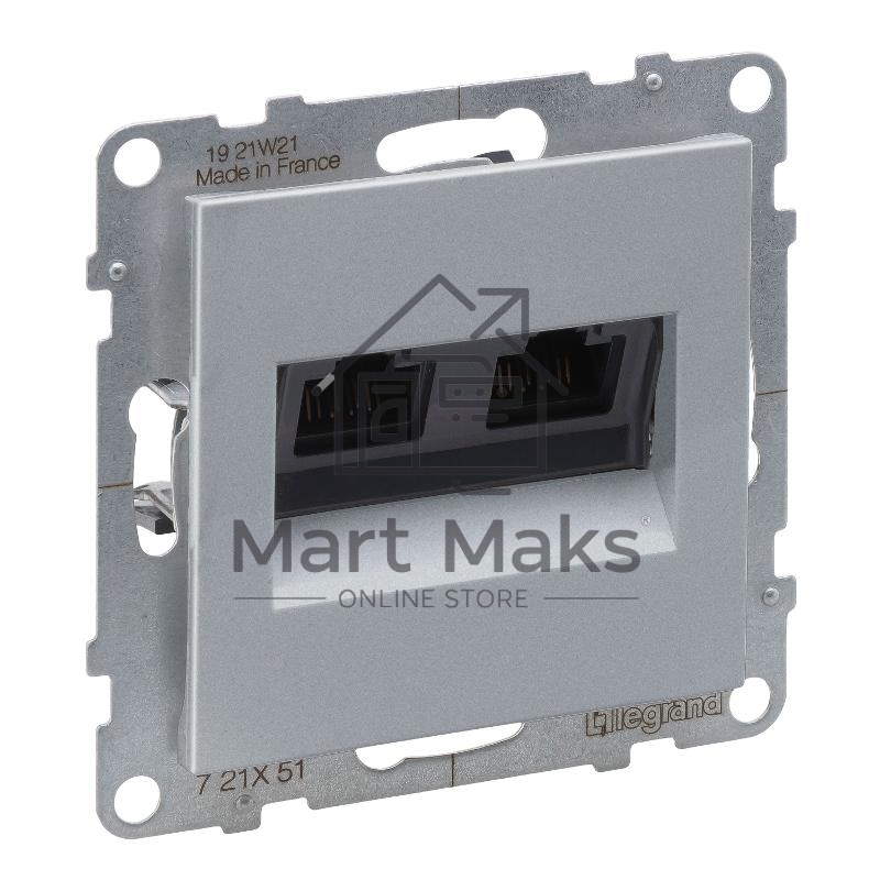 SUNO Информационная розетка двойная RJ45 Кат.5е UTP. Цвет 