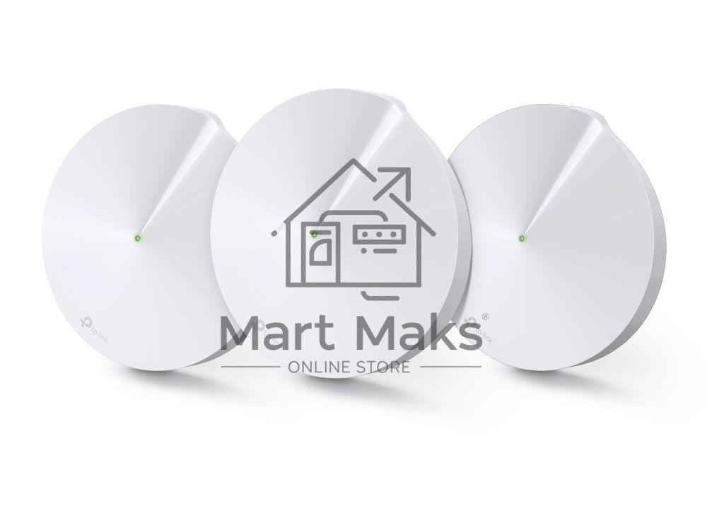 Маршрутизатор TP-Link TP-Link DECO M5(3-PACK) AC1300 Домашняя Wi-Fi система, чипсет Qualcomm, два диапазона (Dual-Band), поддержка стандартов 802.11ac/a/b/g/n, 717 МГц четырёхъядерный процессор, Bluetooth 4.2, 2 гигабитных порта Ethernet, 1 порт USB Type-