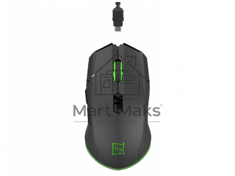 Мышь беспроводная Harper Gaming Spigot WGM-01 черный, 4000 dpi, радиоканал, USB, кнопки - 7