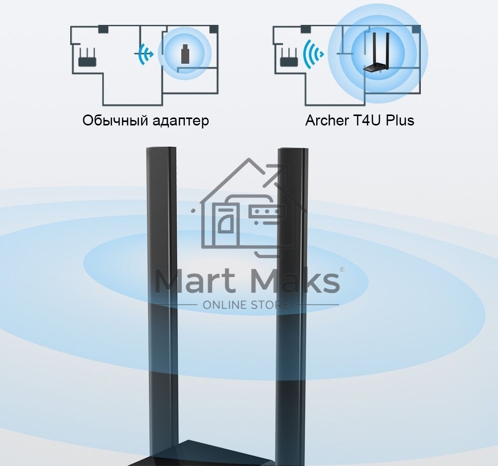 Адаптер TP-Link AC1300Mbps Dual-band High-Gain wireless USB adapter, 867Mbps at 5G and 400Mbps at 2.4G, two high gain antennas, USB 3.0, USB extension cable, support wave 2 MU-MIMO, full compatible with Windows and macOS.