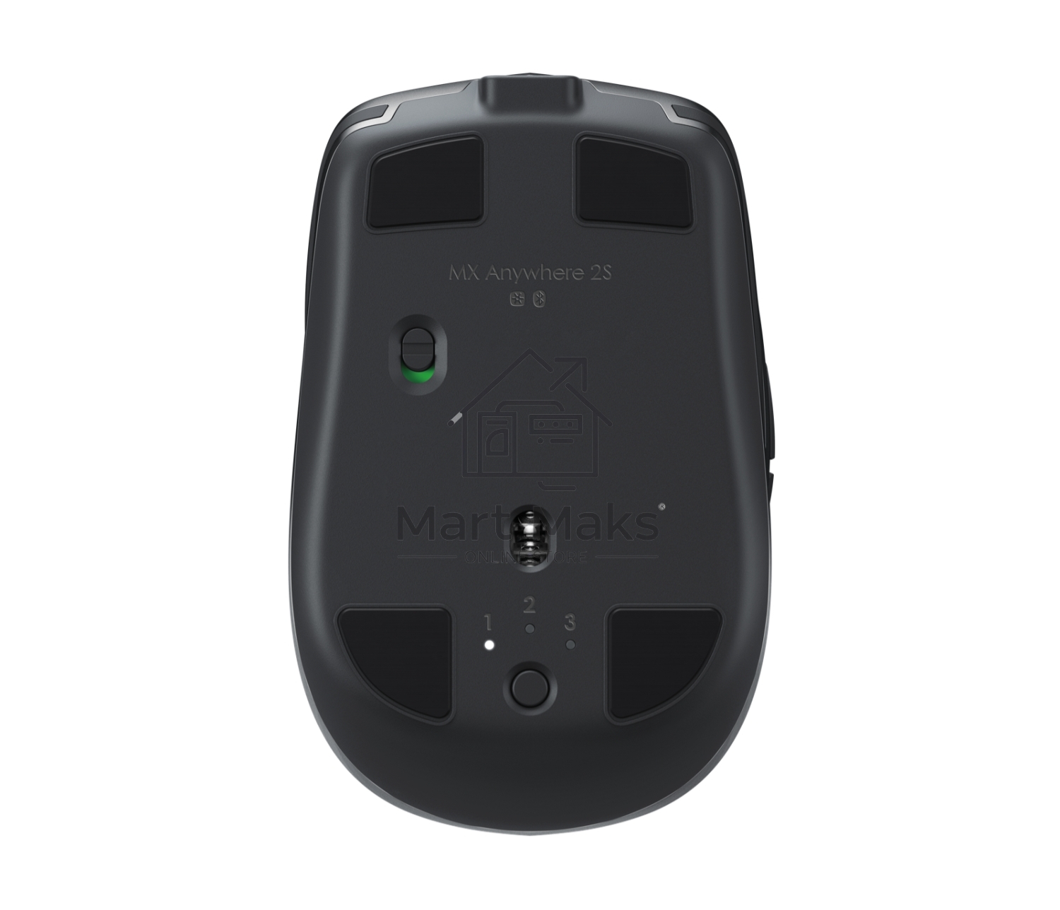 Мышь беспроводная Logitech MX Anywhere 2S графитовый, 4000 dpi, радиоканал, Bluetooth, USB, кнопки - 7