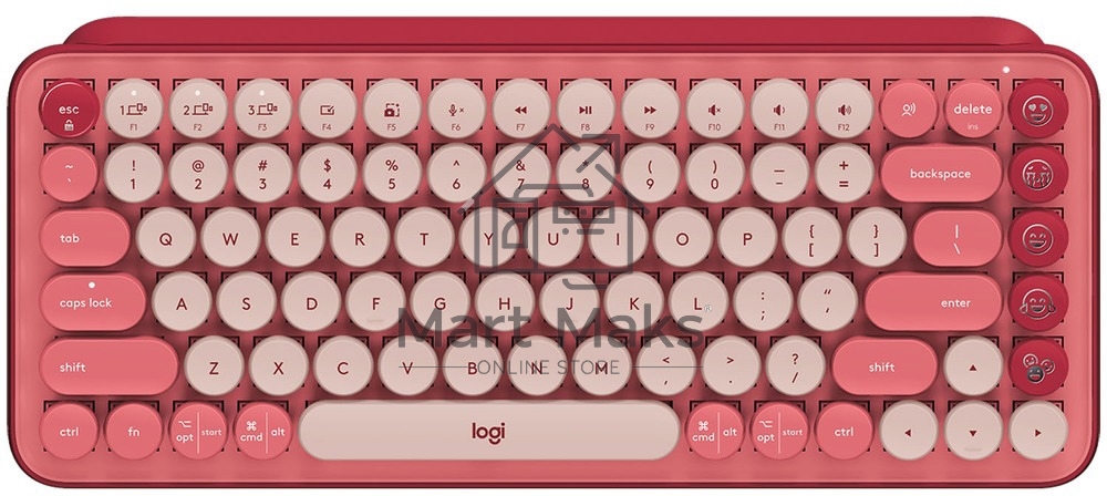 Клавиатура беспроводная Logitech POP KEYS, Heartbreaker Rose (M/N: YR0080/CU0021)